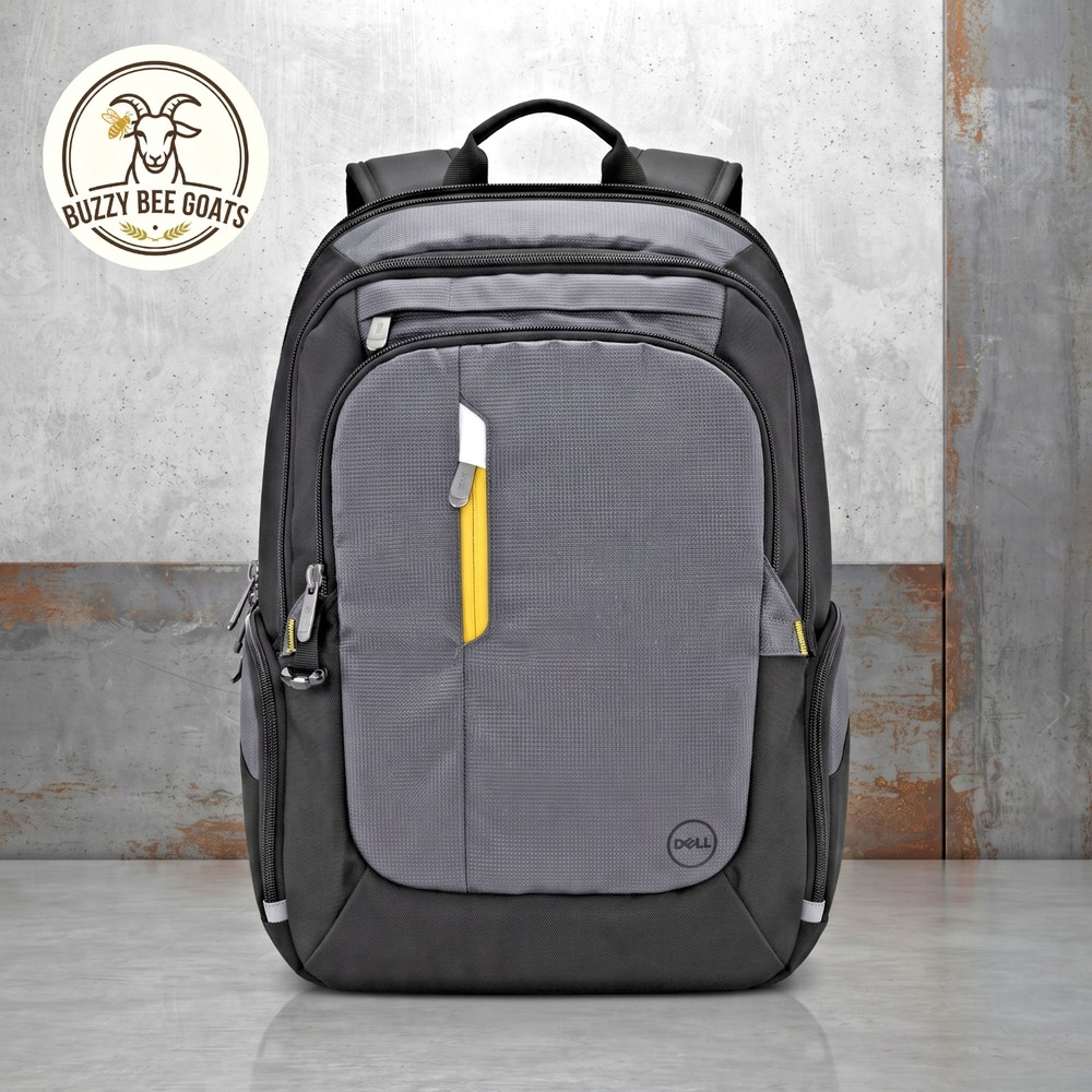 Dell Tek Backpack 15-17 Inch Laptop Bag Durable Nylon Black Business Travel